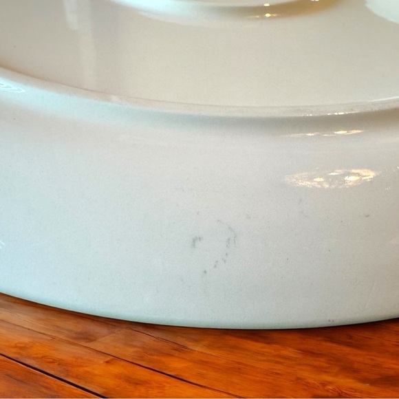 Vintage Taylor Smith Taylor Serving Plate & Bowl Set – Pink Interior, Floral - Picture 11 of 13